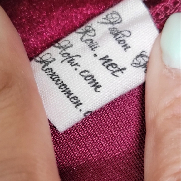 Aofur Smooth Velvet Floral Embroidered Balloon Sleeve Tunic Dress - SIZE SMALL - Picture 14 of 16